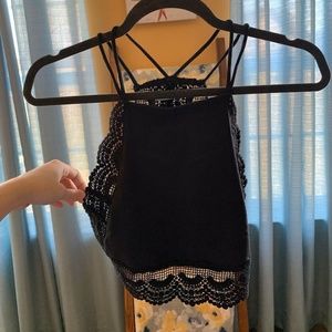 Urban Outfitters Open Back Crochet Crop Top